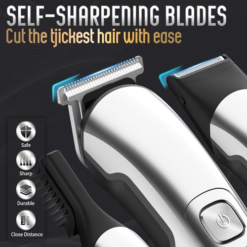 Ufree Beard Trimmer for Men, Waterproof Electric Razor for Nose, Body, Face & Mustache, Cordless Hair Clippers Shavers Grooming Kit, Gifts for Men Husband Father - Image 4