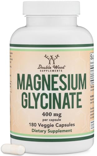 Double Wood Supplements Magnesium Glycinate 400mg | 180 Capsules | Sleep, Muscle, & Heart Support | Vegan, Third Party Tested, Gluten Free, Non-GMO - Image 2