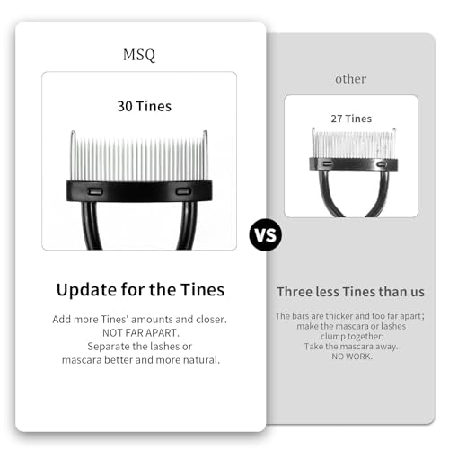 Eyelash Comb MSQ Eyelash Separator Mascara Applicator Eyelash Definer With Comb Cover Arc Designed Cosmetic Brushes Tool Black (1PCS) - Image 7