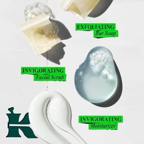 Kiehl's Men's Skincare Routine Gift Set, $81 Value, 3-Pieces, Including Face Wash, Body Scrub, and Facial Moisturizer for Him - Image 4