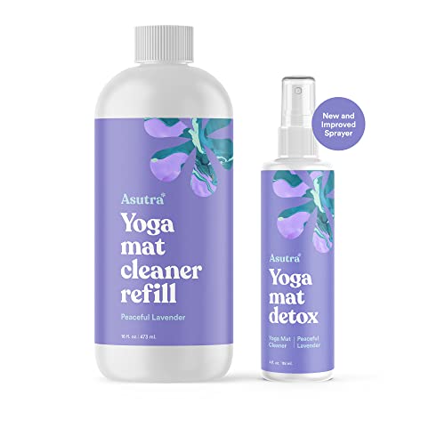 ASUTRA Yoga Mat Cleaner Spray (Peaceful Lavender), 4 fl oz - No Slippery Residue, Organic Essential Oils, Deep-Cleansing for Fitness Gear & Gym Equipment, Microfiber Towel Included - Image 8