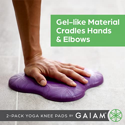 Gaiam Yoga Knee Pads (Set of 2) - Yoga Props and Accessories for Women / Men Cushions Knees and Elbows for Fitness, Travel, Meditation, Kneeling, Balance, Floor, Pilates Purple - Image 4