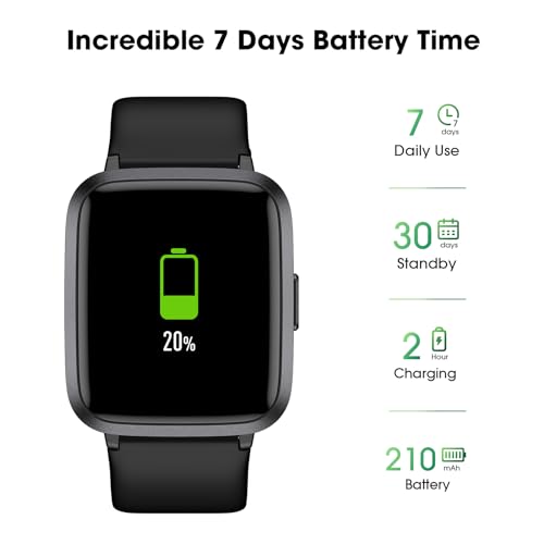 Fitness Tracker Watch with Heart Rate Monitor, Large Screen Activity Tracker with Pedometer, Sleep Monitor, Calories & Step Counter, 5ATM Waterproof Smart Watch for Women Men Fitness Watch for Sports - Image 7