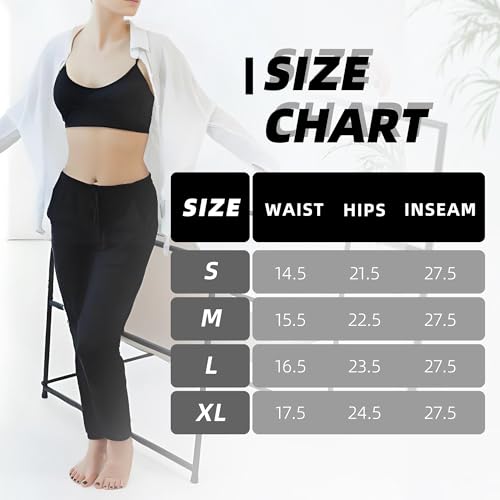 Stanpetix Joggers for Women with Pockets - Black Sports Pants Sweatpants for Running Exercise (Black,XL) - Image 8