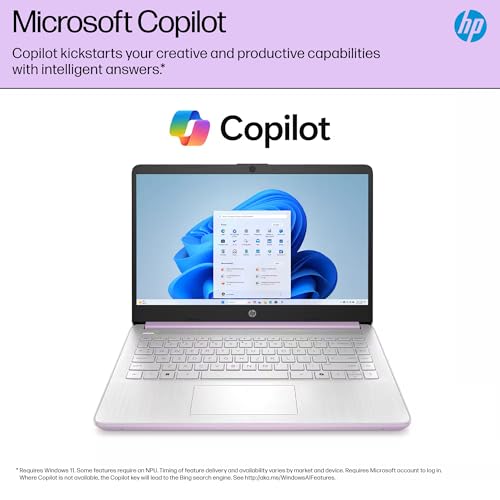 HP 14 Laptop Student Business 2025 Flagship Computer, AI Copilot, 4-Core 13th Gen Intel CPU, 16GB RAM 628GB Storage (128GB UFS+500GB Ext) 1-Yr Office 365 Long Battery HubxcelAccessory Win 11S Lavender - Image 6