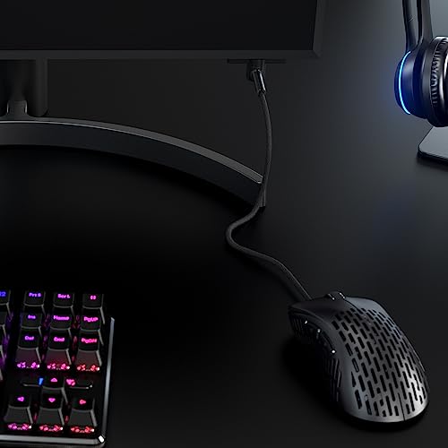 Pulsar Gaming Gears - Micro Bungee ES : Drag-Free Wired Mouse Support - Free Motion on Your Desk - Super Compact Size - Attach it to Your Monitor - Get More Space (Single Pack) - Image 4