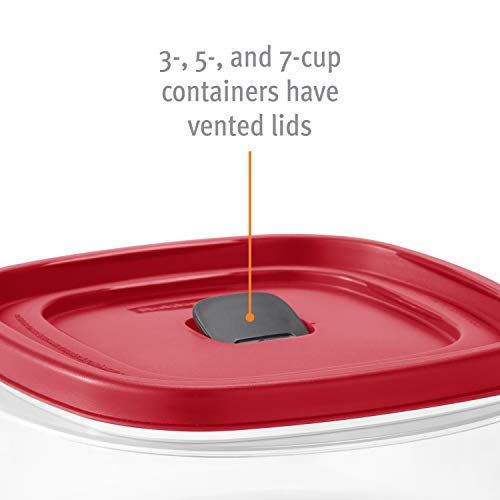 Rubbermaid 60-Piece Food Storage Containers with Lids, Microwave and Dishwasher Safe, Red Color, Ideal for Meal Prep and Pantry Storage - Image 8