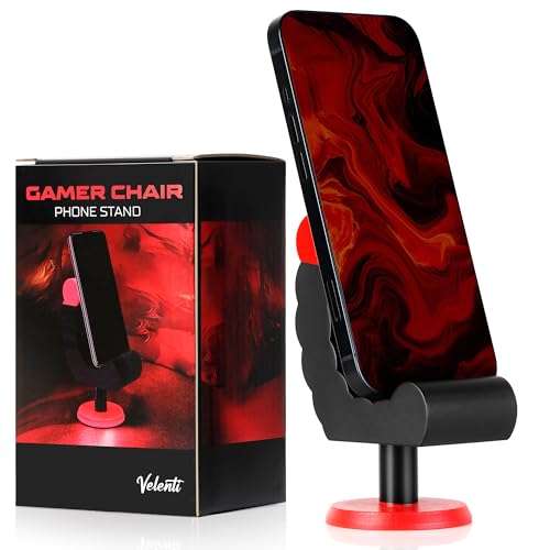 VELENTI Gamer Chair Phone Stand - Phone Holder for Smartphones, Kindles Up to 19 cm Tall - Fun Gaming Accessories for Gamers - Useful Gamer Gadgets - Lovely Birthday Gift for Gamers - Image 2
