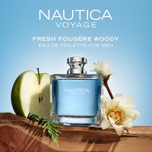 Nautica Voyage Eau De Toilette, Cologne and Fragrance For Men, Fresh, Romantic, Fruity Scent Woody, Aquatic Notes of Apple, Water Lotus, Cedarwood, and Musk Ideal Day Wear, Long Lasting 3.3Fl oz - Image 4