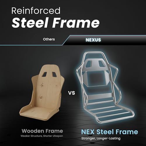 N-GEN GAMING Video Gaming Chair with Footrest Lumbar Support for Home Office High Back Recliner Height Adjustable Ergonomic Comfy Leather Computer Desk Chair (Black) - Image 9