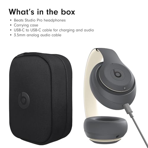 Beats Studio Pro - Premium Wireless Over-Ear Headphones- Up to 40-Hour Battery Life, Active Noise Cancelling, USB-C Lossless Audio, Apple & Android Compatible - Amazon Exclusive Sand Gray - Image 7