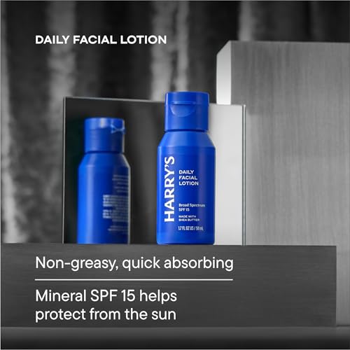 Harry's Limited Edition Holiday Gift Set for Men, Men's Skincare Essentials (2 oz Exfoliating Face Wash, Daily Face Lotion with SPF 15, Hydrating Night Lotion) - Image 4