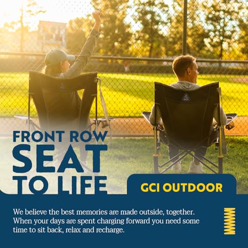 GCI Outdoor Comfort Pro Rocker Collapsible Rocking Chair & Outdoor Camping Chair, Indigo Blue - Image 8