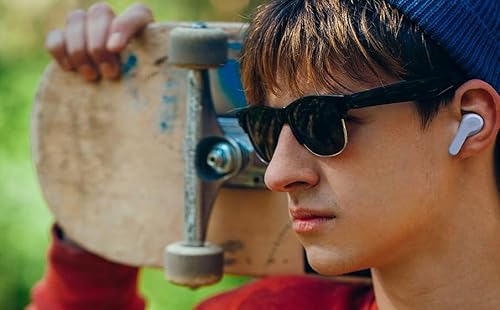 JBL Vibe Beam - True Wireless JBL Deep Bass Sound Earbuds, Bluetooth 5.2, Water & Dust Resistant, Hands-free call with VoiceAware, Up to 32 hours of battery life (White) - Image 9