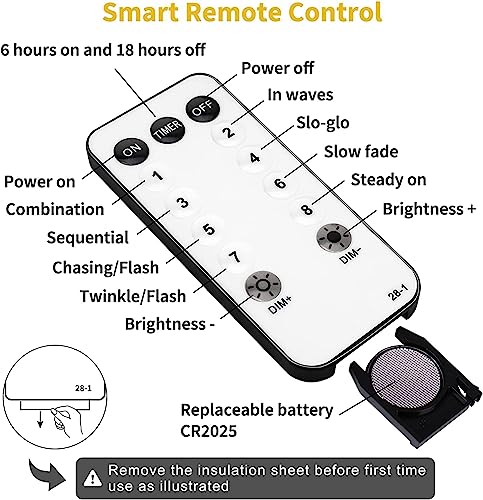 Star String Lights Plug in - 33 ft 100 LED Star Fairy String Lights with Remote and Timer, Waterproof for Bedroom Porch Wedding Party Patio Garden Tent Indoor Outdoor Décor, Warm White - Image 9