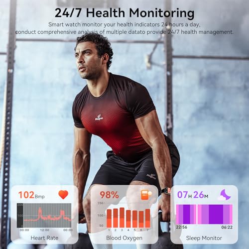 Smart Watch for Men Women, 1.85" HD Fitness Tracker with Bluetooth Calls, 120+ Sport Modes Fitness Watch, Fitness Tracker 24/7 Heart Rate/Sleep Monitor, IP68 Waterproof, Smartwatch for Android/iPhone - Image 5