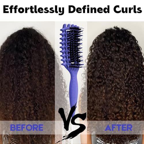 Curly Hair Brush Candybrush Curl Defining Brush for Detangling Shaping and Defining Curls for Women, Men, Wet & Dry Hair (Purple) - Image 6