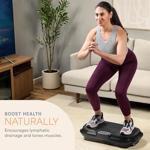 LifePro Vibration Plate Exercise Machine - Whole Body Workout Vibration Fitness Platform w/ Loop Bands - Home Training Equipment for Weight Loss & Toning (Black) - Image 3