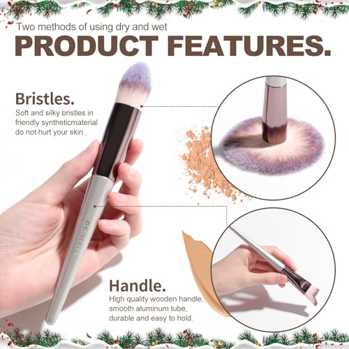 BS-MALL Makeup Brush Set 18 Pcs Premium Synthetic Foundation Powder Concealers Eye shadows Blush Makeup Brushes with black case - Image 6