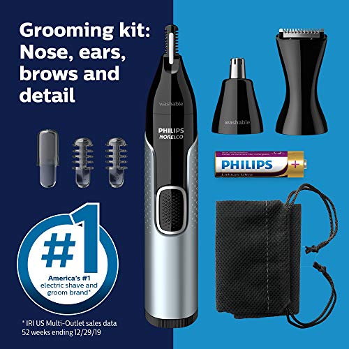 Norelco Philips Nose Trimmer 5000 for Nose, Ears, Eyebrows Trimming Kit, NT5600/62 - Image 7