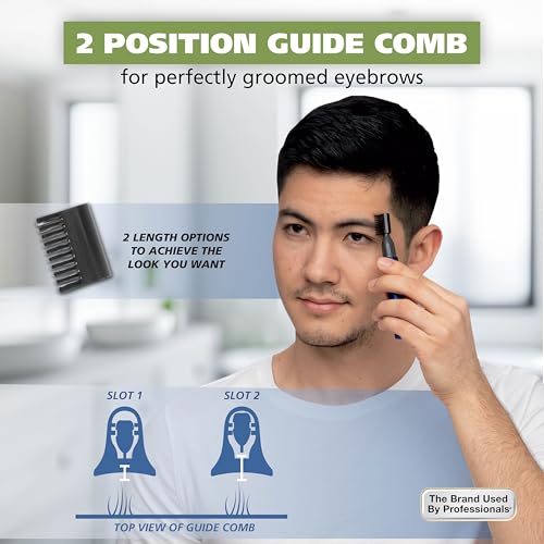 Wahl Micro Groomsman Battery Personal Trimmer for Hygienic Grooming with Rinseable, Interchangeable Heads for Eyebrows, Neckline, Nose, Ears, & Other Detailing - 05640-600 - Image 3