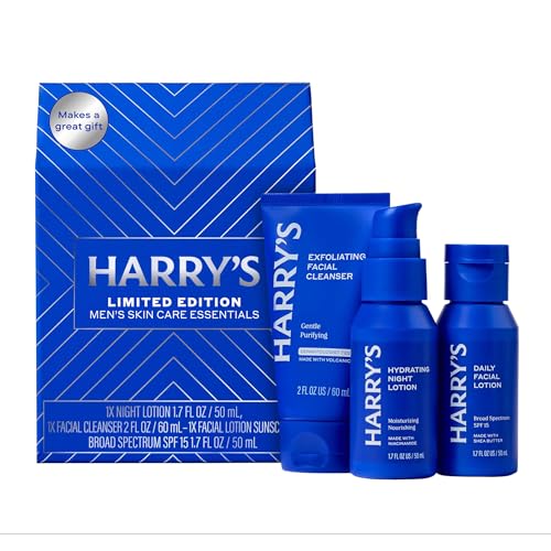 Harry's Limited Edition Holiday Gift Set for Men, Men's Skincare Essentials (2 oz Exfoliating Face Wash, Daily Face Lotion with SPF 15, Hydrating Night Lotion) - Image 2