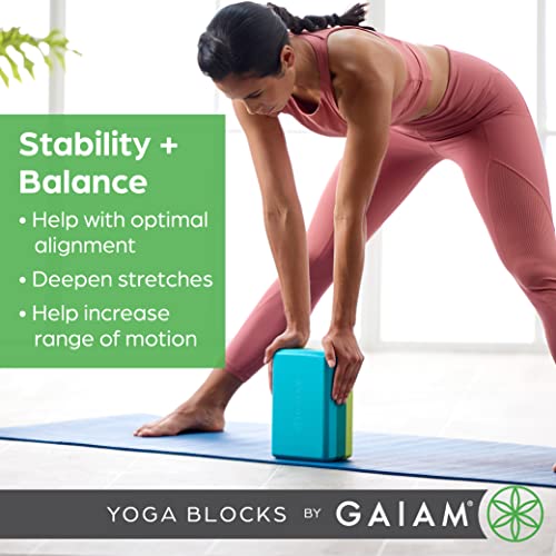 Gaiam Yoga Block - Supportive Latex-Free Eva Foam - Soft Non-Slip Surface with Beveled Edges for Yoga, Pilates, Meditation - Yoga Accessories for Stability, Balance, Deepen Stretches - Image 3