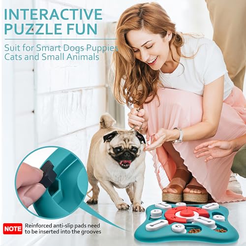 PETSTA Dog Puzzle Toys, Treat Dispensing Dog Enrichment Toys for IQ Training and Brain Stimulation, Interactive Mentally Stimulating Toys as Gifts for Puppies, Cats, Dogs - Image 7