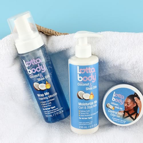 Lottabody Coconut Oil and Shea Wrap Me Foaming Curl Mousse , Creates Soft Wraps, Hair Mousse for Curly Hair, Defines Curls, Anti Frizz, 7 Fl Oz - Image 12