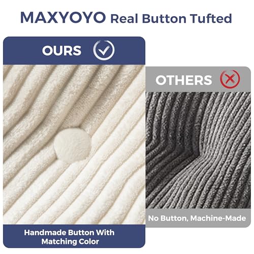 MAXYOYO Folding Sofa Bed, Convertible Sleeper Chair with Pillow Foldable Mattress with Back Support, Portable Fold Out Chair Bed Comfy Floor Sofa Lounge for Living Room Bedroom, Beige, Single - Image 5