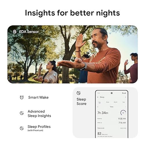 Fitbit Charge 6 Fitness Tracker with Google apps, Heart Rate on Exercise Equipment, 6-Months Premium Membership Included, GPS, Health Tools and More, Obsidian/Black, One Size (S & L Bands Included) - Image 8