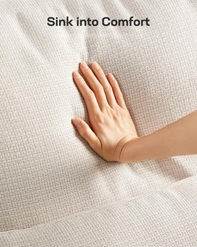 Marsail Modern 89 Inch Linen Fabric Sofa, 3-Seater Couch with Wide Armrests, Deep Cushions & Removable Washable Covers, Comfortable Living Room Furniture, Beige - Image 6