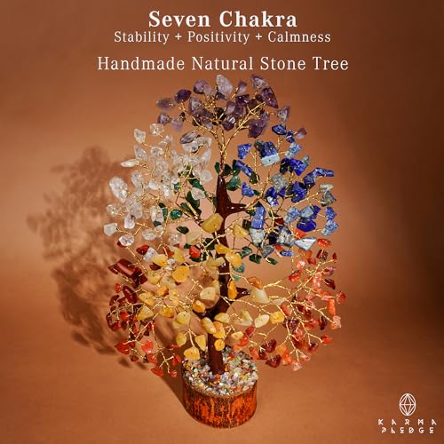 Crystal Tree of Life 7 Chakra Healing Crystals Trees for Home Decor, Office Desk Decor, Boho Decor, Handmade Bonsai Trees for Positive Energy, Money, Good Luck Birthday Gifts for Women, Mom - Image 5