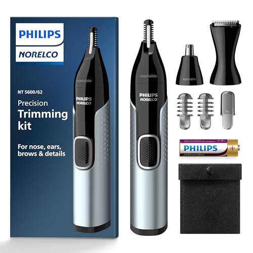 Norelco Philips Nose Trimmer 5000 for Nose, Ears, Eyebrows Trimming Kit, NT5600/62 - Image 2