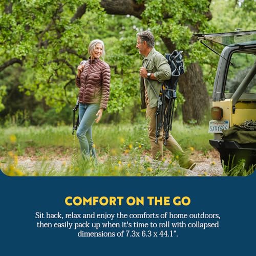 GCI Outdoor Comfort Pro Rocker Collapsible Rocking Chair & Outdoor Camping Chair, Indigo Blue - Image 7