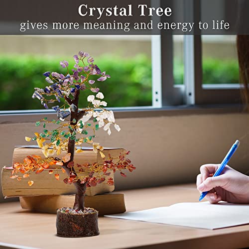 Crystal Tree of Life 7 Chakra Healing Crystals Trees for Home Decor, Office Desk Decor, Boho Decor, Handmade Bonsai Trees for Positive Energy, Money, Good Luck Birthday Gifts for Women, Mom - Image 10