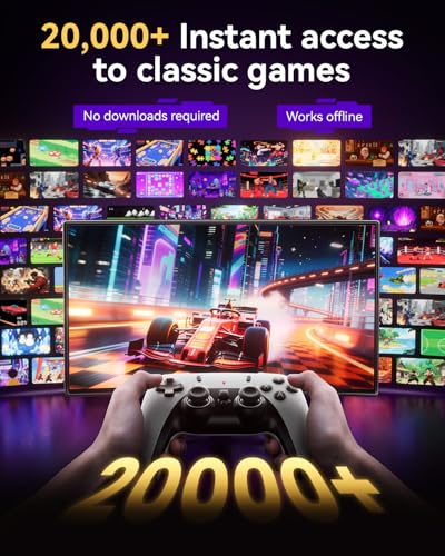 2025 Retro Gaming Console Pro 4K HDMI with 20,000+ Built-in Classic Video Games, Retro Game Stick with 23 Emulators Plug & Play TV Video Gaming Stick with 64GB Memory - Image 3