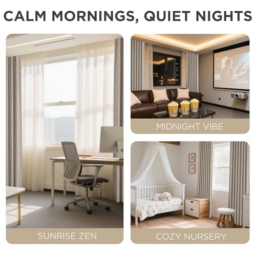 Joydeco Blackout Curtains for Bedroom - Nature Linen 84 Inch Long 100% Light Blocking 2 Panels Set, Rod Pocket & Back Tabs Living Room Drapes, Thermal Insulated Room Darkening Window Curtains - Image 9