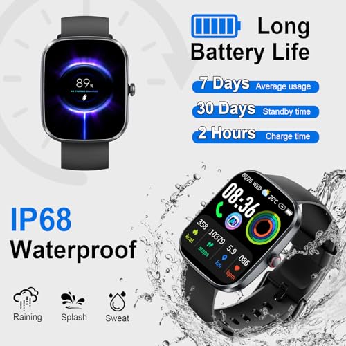 uaue AI Smart Watch with ChatGPT, 1.91" Bluetooth Calling Smartwatch for Men Women, 110+ Fitness Modes Activity Tracker, Sleep/Heart Rate/Calorie Monitor, IP68 Waterproof Step Counter for Android iOS - Image 8