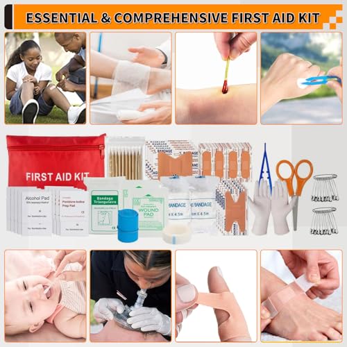 Survival Kit, Gifts for Men Women Teen Boys, 252 pcs Survival Gear and Equipment Mini First Aid Kit for Car Home, Emergency Kit with Molle System for Earthquake, Outdoor Adventure, Car Travel - Image 7