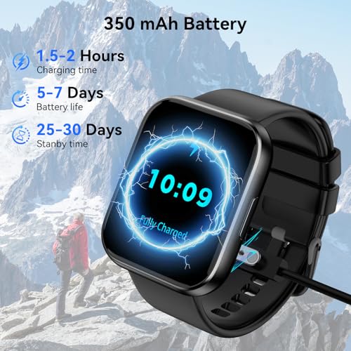 Smart Watch for Men Women, 1.85" HD Fitness Tracker with Bluetooth Calls, 120+ Sport Modes Fitness Watch, Fitness Tracker 24/7 Heart Rate/Sleep Monitor, IP68 Waterproof, Smartwatch for Android/iPhone - Image 7