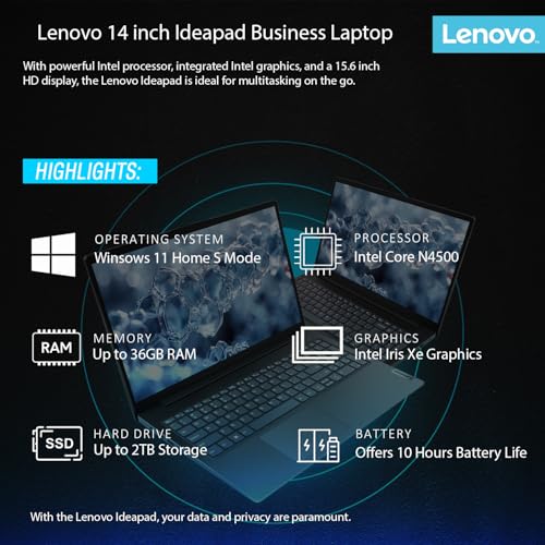 Lenovo IdeaPad Laptop with Microsoft Office, 12GB RAM, 1.2TB(1TB Cloud & 256GB Storage), Intel High Performance CPU, 11 Hour Battery, SD-Card Reader, Webcam + USB-C, WOWPC Recovery USB, Windows 11 - Image 8