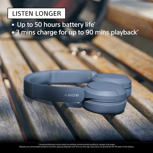 Sony WH-CH520 Wireless Headphones Bluetooth On-Ear Headset with Microphone and up to 50 Hours Battery Life with Quick Charging, Cappuccino - Image 3