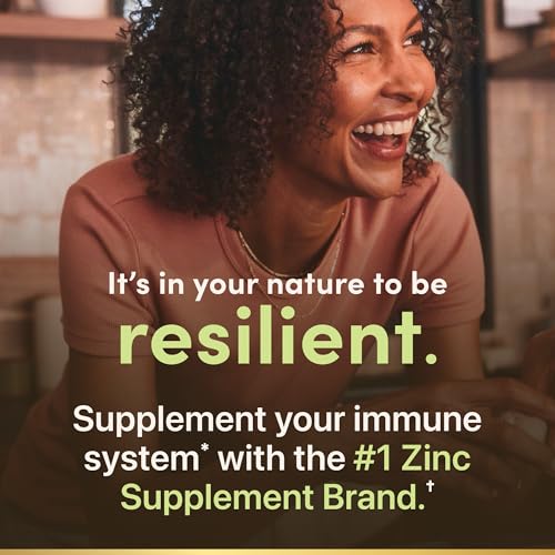 Nature’s Bounty Zinc 50mg, Immune Support & Antioxidant Supplement, Promotes Skin Health, 1 Caplet Per Day, Gluten Free, 250 Vegetarian Caplets - Image 6