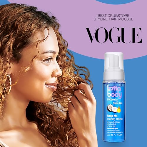 Lottabody Coconut Oil and Shea Wrap Me Foaming Curl Mousse , Creates Soft Wraps, Hair Mousse for Curly Hair, Defines Curls, Anti Frizz, 7 Fl Oz - Image 7
