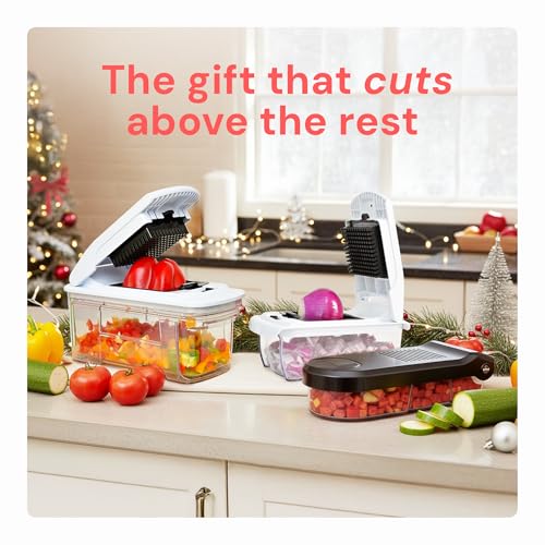 Fullstar The Original Pro Chopper - Vegetable Chopper and Spiralizer, Food Chopper with Container, Fruit Slicer, Kitchen Gadgets & Gifts, Home Essentials (4 in 1, White) - Image 3