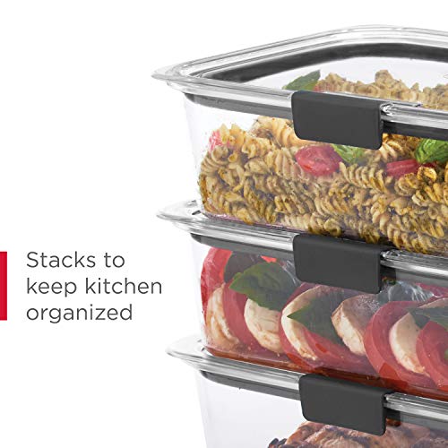 Rubbermaid Brilliance Food Storage Containers, 14 Piece Plastic Containers with Lids, BPA-Free, Leak Proof, Clear - Image 7