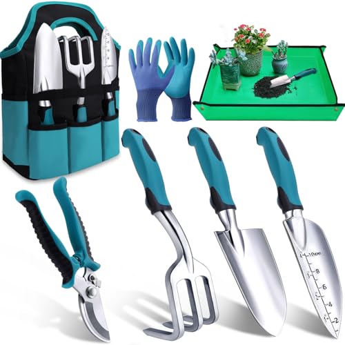 Kynup Garden Tools 7-Piece, Gardening Hand Tools, Gardening Tools Set Cultivators with Rust-Proof,Stainless Steel, Aluminum Alloy Material, Gardening Supplies Set Ideal Gift - Image 2