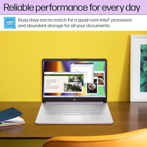 HP 14 Laptop Student Business 2025 Flagship Computer, AI Copilot, 4-Core 13th Gen Intel CPU, 16GB RAM 628GB Storage (128GB UFS+500GB Ext) 1-Yr Office 365 Long Battery HubxcelAccessory Win 11S Lavender - Image 8