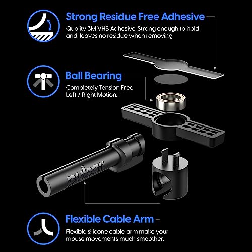 Pulsar Gaming Gears - Micro Bungee ES : Drag-Free Wired Mouse Support - Free Motion on Your Desk - Super Compact Size - Attach it to Your Monitor - Get More Space (Single Pack) - Image 6